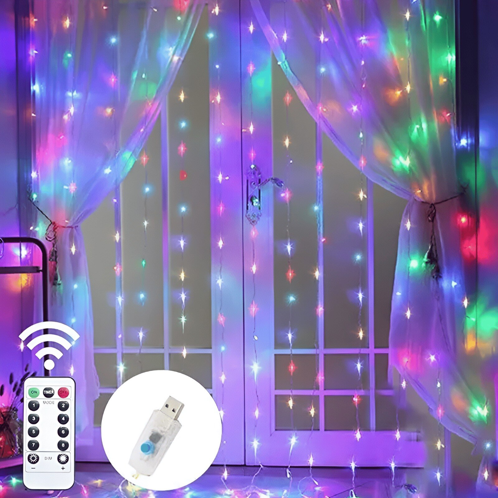 Perdea Lumini Full Abundance 6x3m 600 LED USB