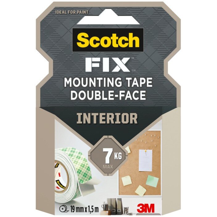 Banda dublu adezivă interior 19mm x 1.5m 3M