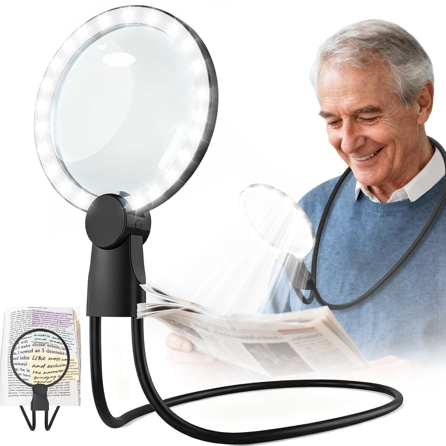 Lupa LED BYONDSELF 5x Hands-free