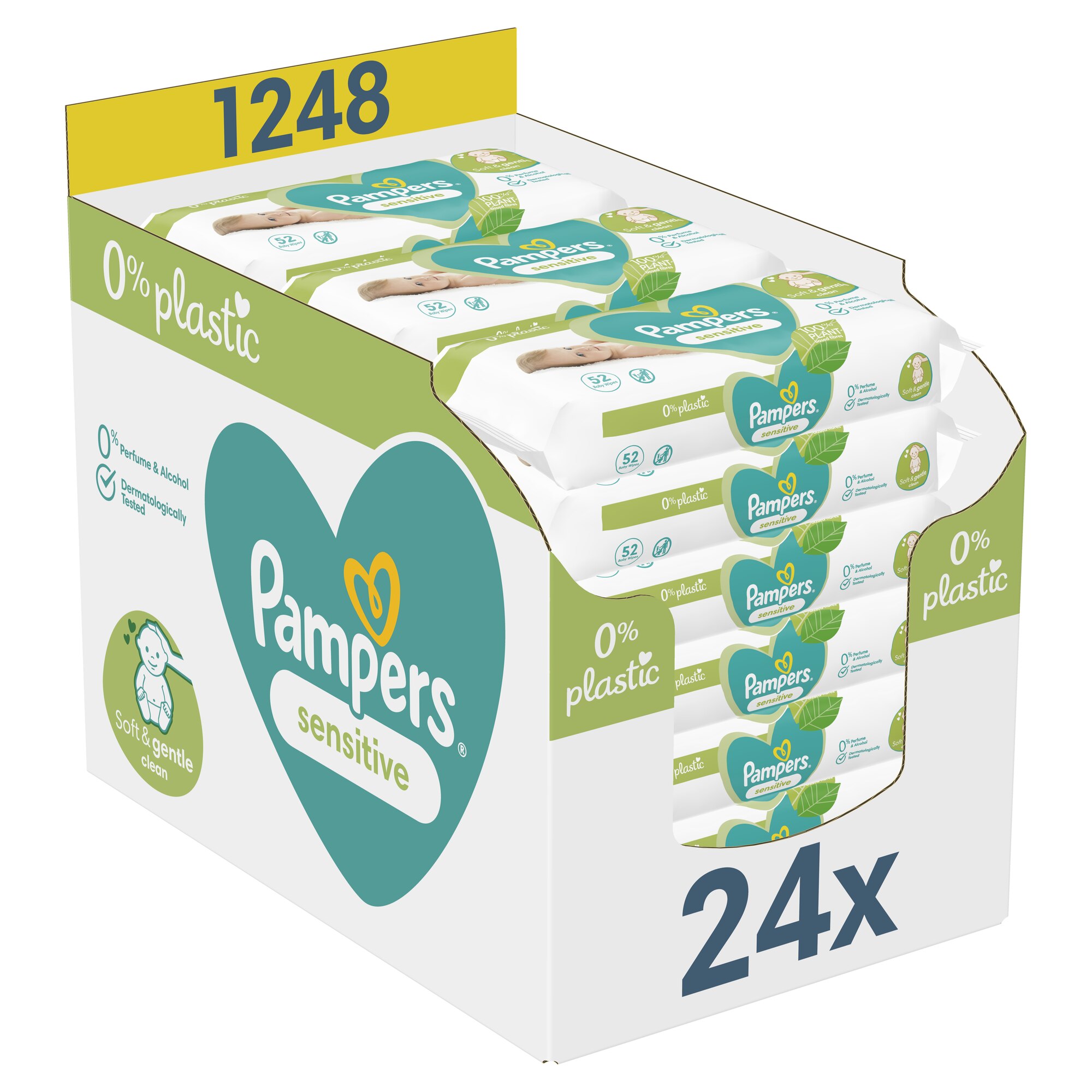 Pampers Sensitive 0% plastic 24x52