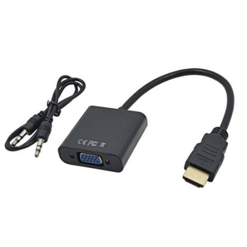 Lanberg HDMI-VGA cu Audio AD-0017-BK