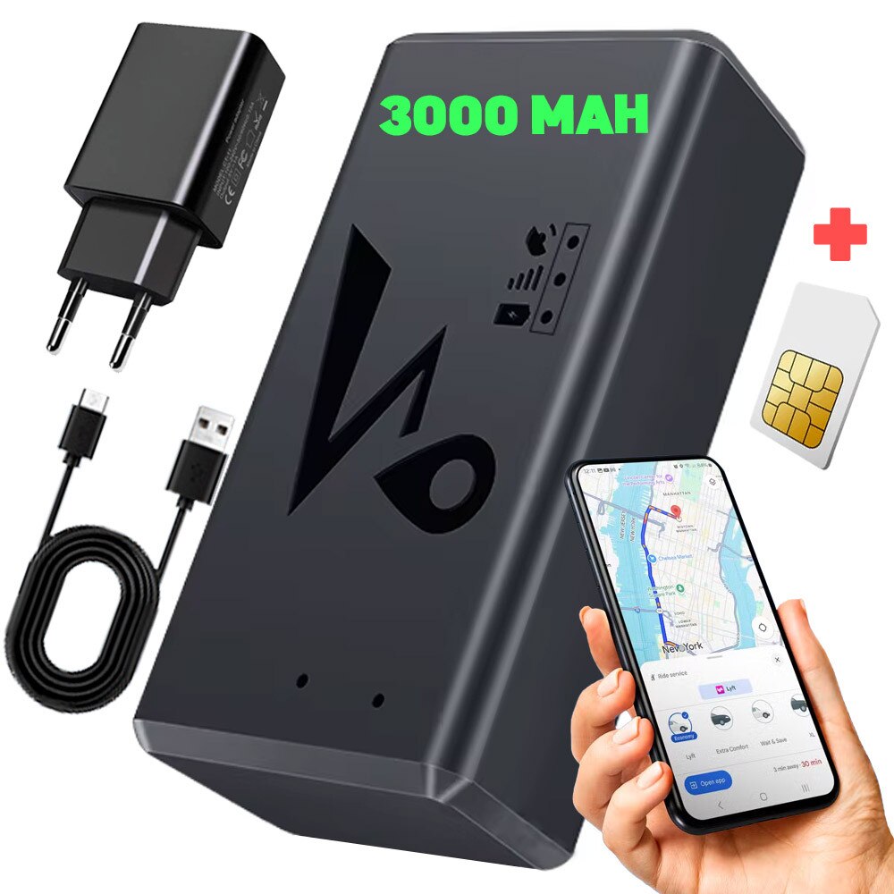 GPS Tracker Auto 4G LTE Mini VeeShop Q8 (3000 mAh)