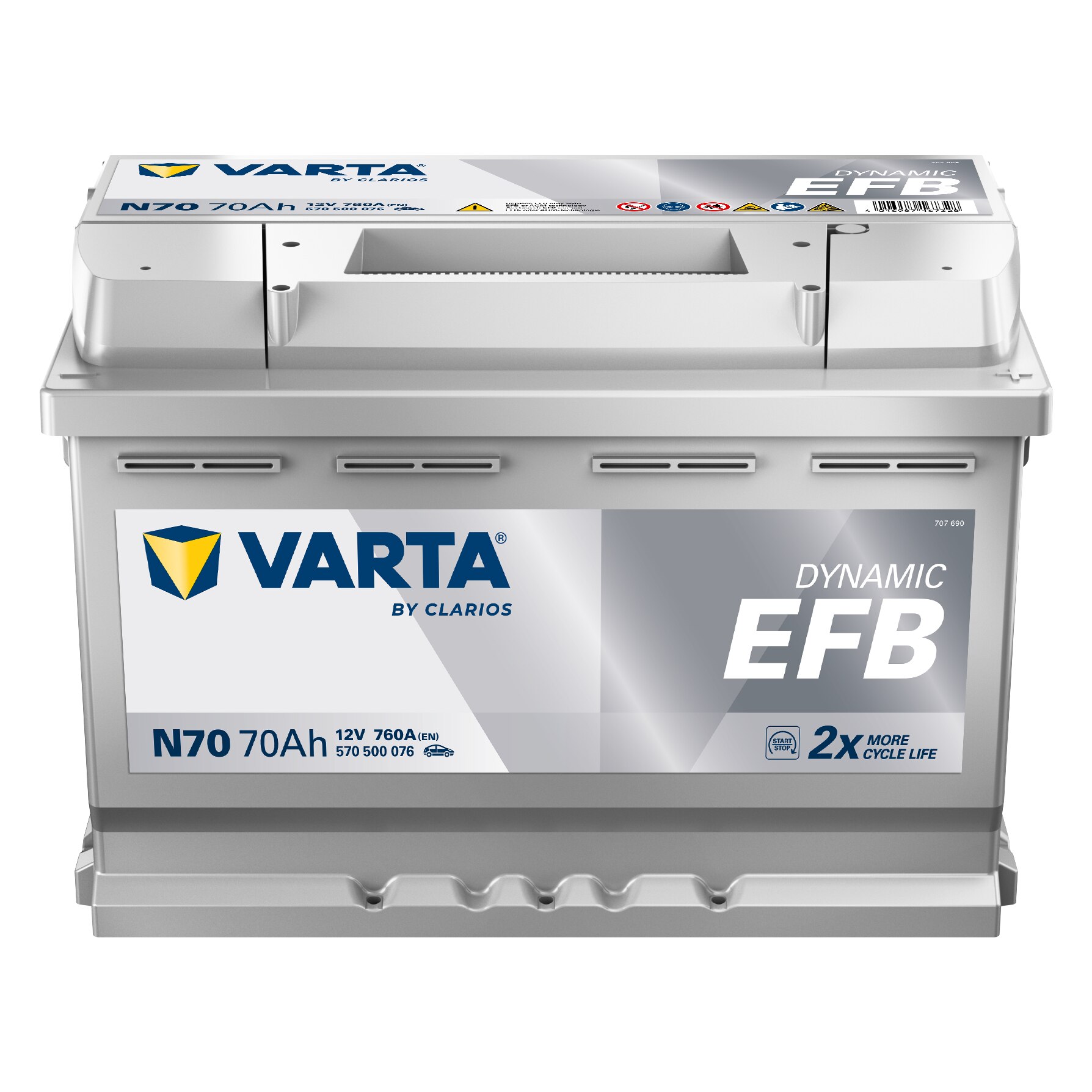 Baterie auto Varta Dynamic EFB 70Ah