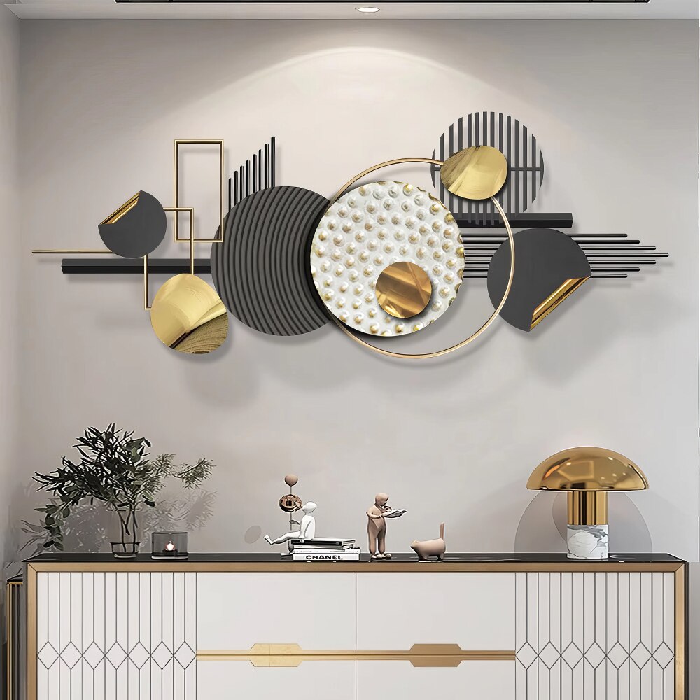 Decoratiune Metalica Perete LuxCanva Silent Geometry