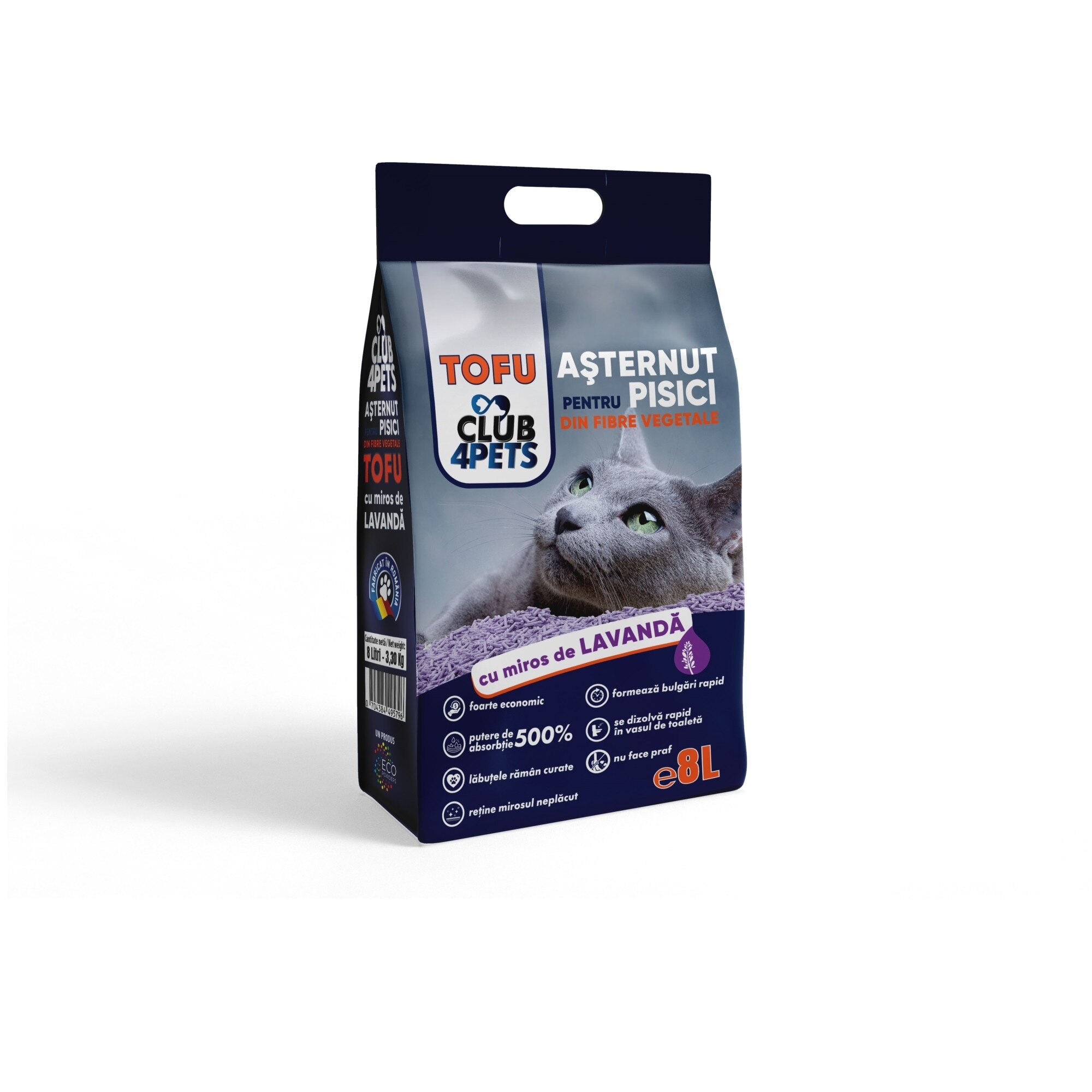 CLUB4PETS Tofu Lavanda 8L