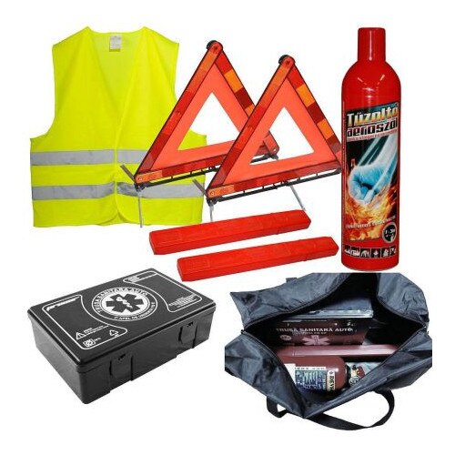 KIT auto obligatoriu cu Trusa Medicală și Geantă