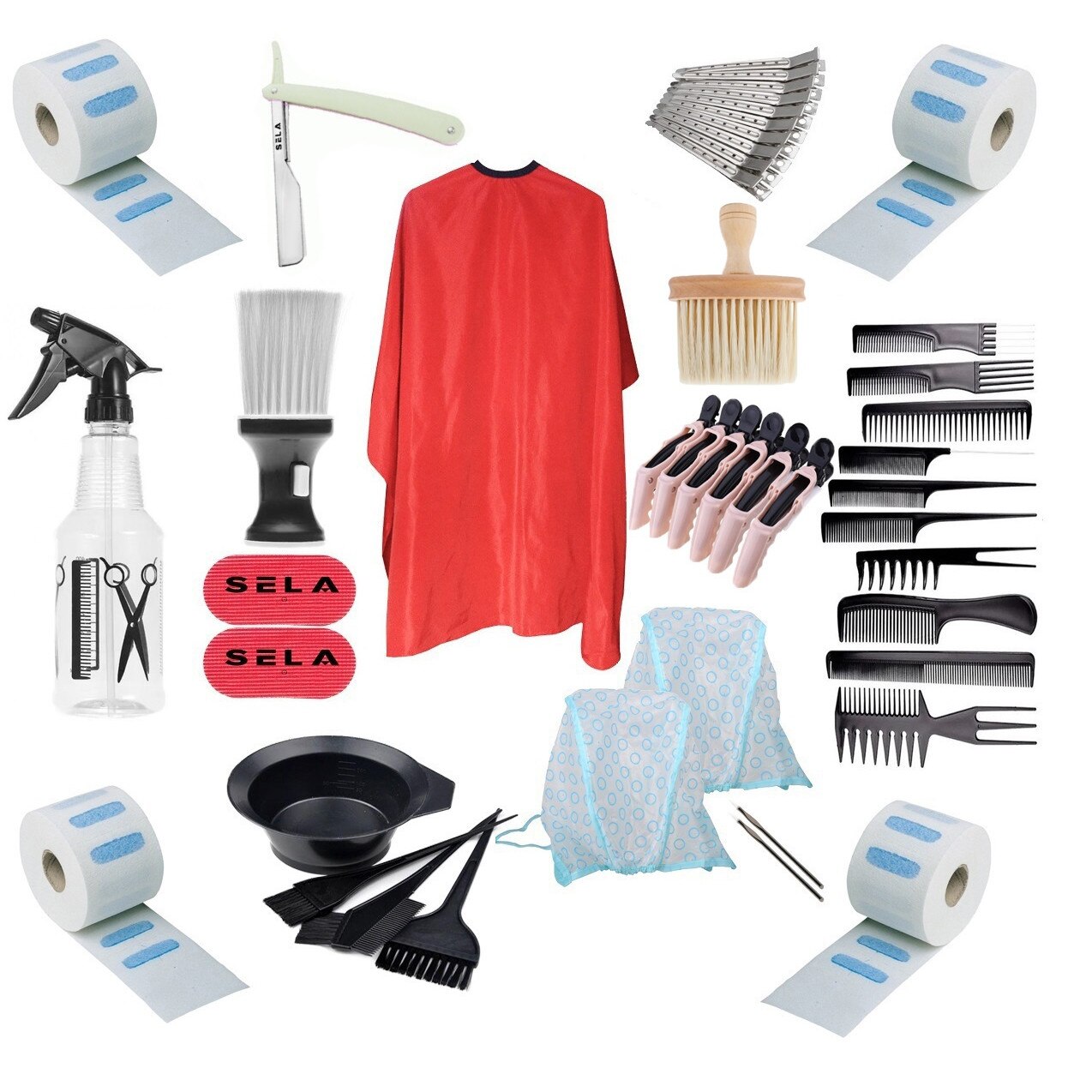 Set kit frizerie coafor Sela 47 de piese