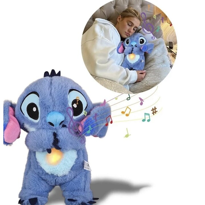 Jucarie de plus Stitch care respira Virtual Trend Albastru