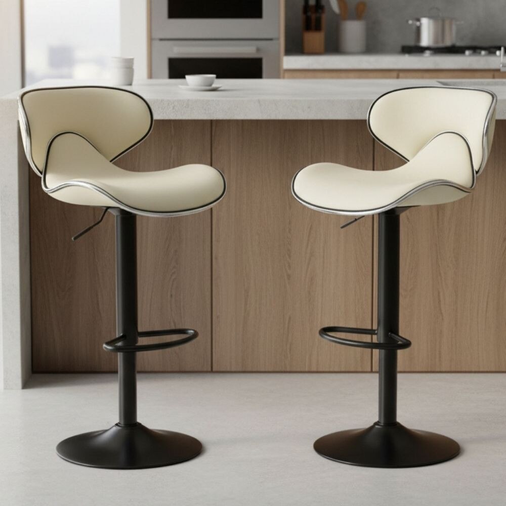 Set 2 scaune bar KD Home Sky Vintage Crem
