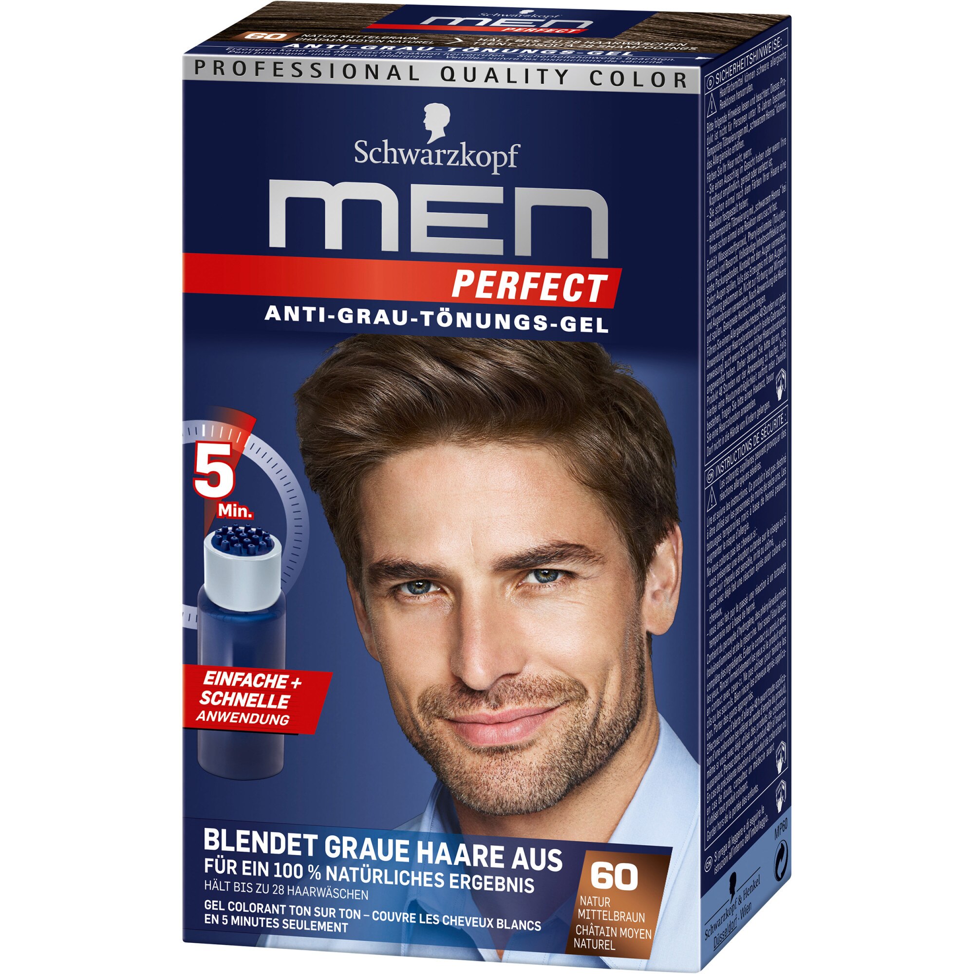 Schwarzkopf Men Perfect 60 Castaniu mediu