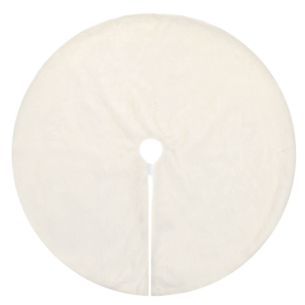 Covoraș Fustă Brad Blană Alb 60cm