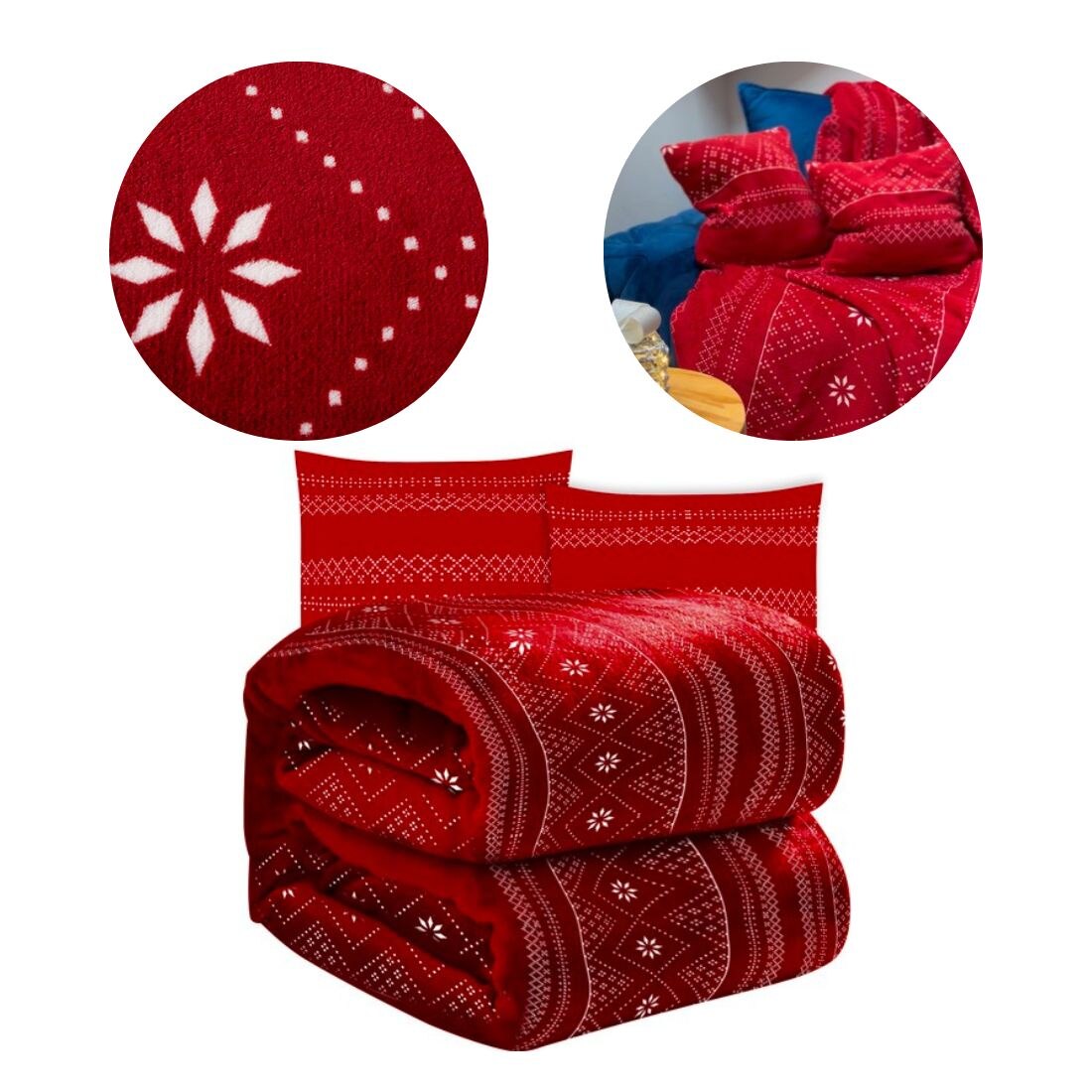 Set Pătură Roșu Manolex