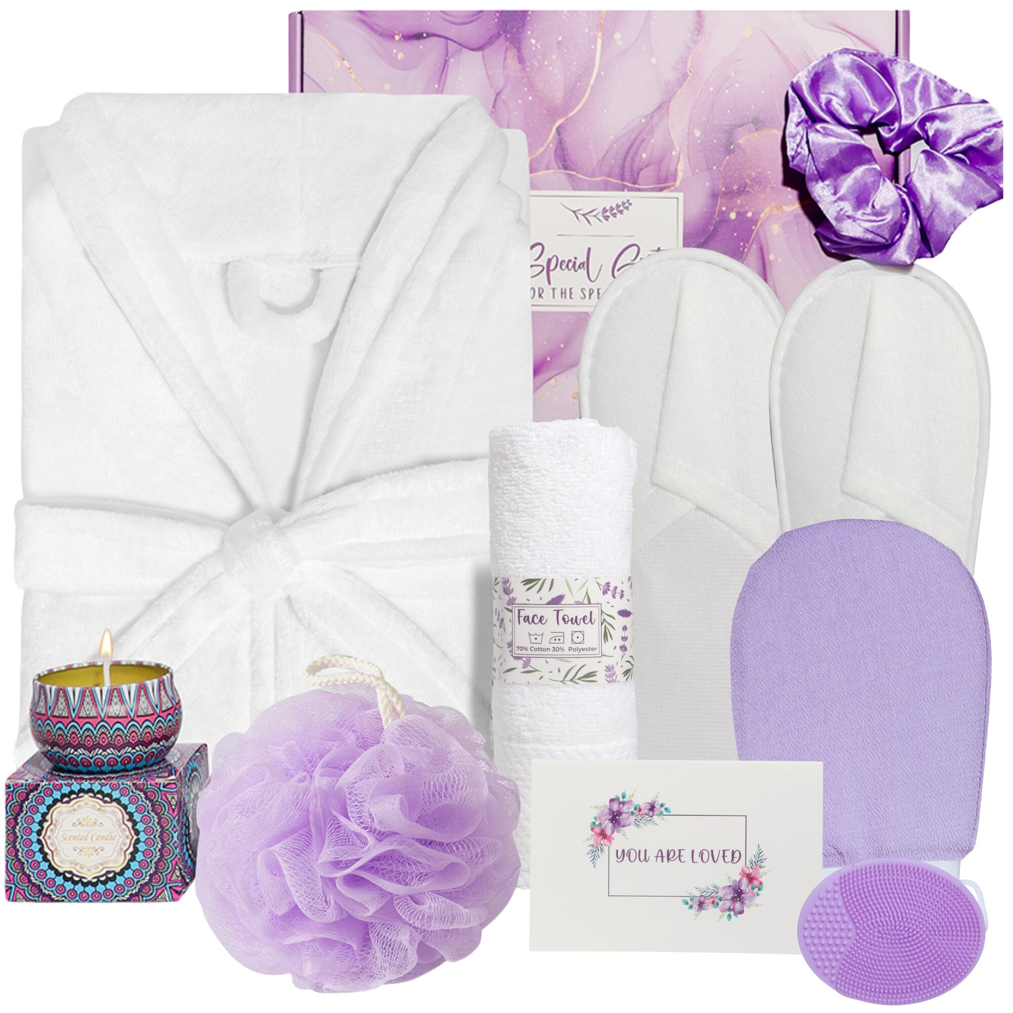 Set cadou Cadonique 10 produse Halat Mov