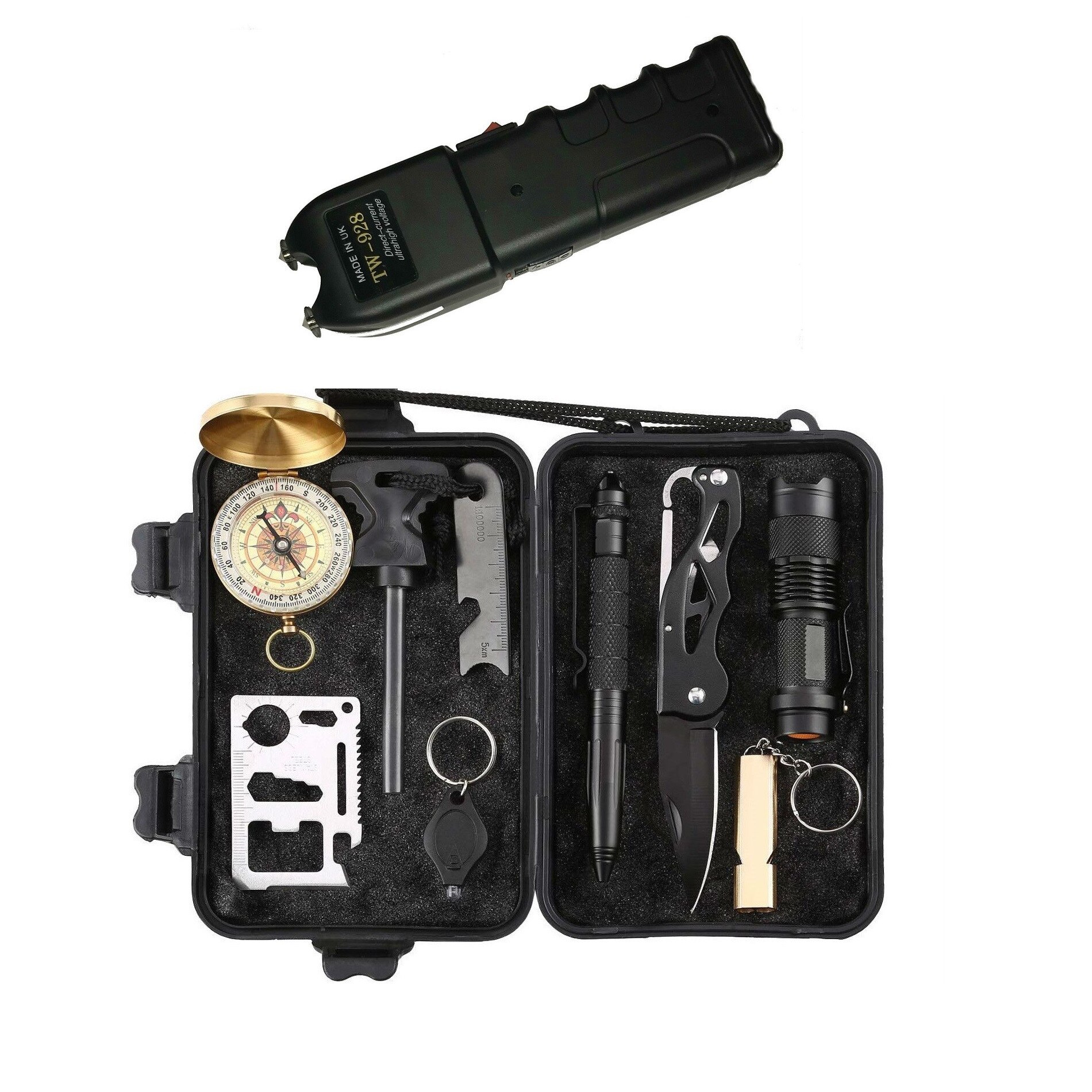 Kit Supravietuire Multifunctional 10 in 1 cu Electrosoc