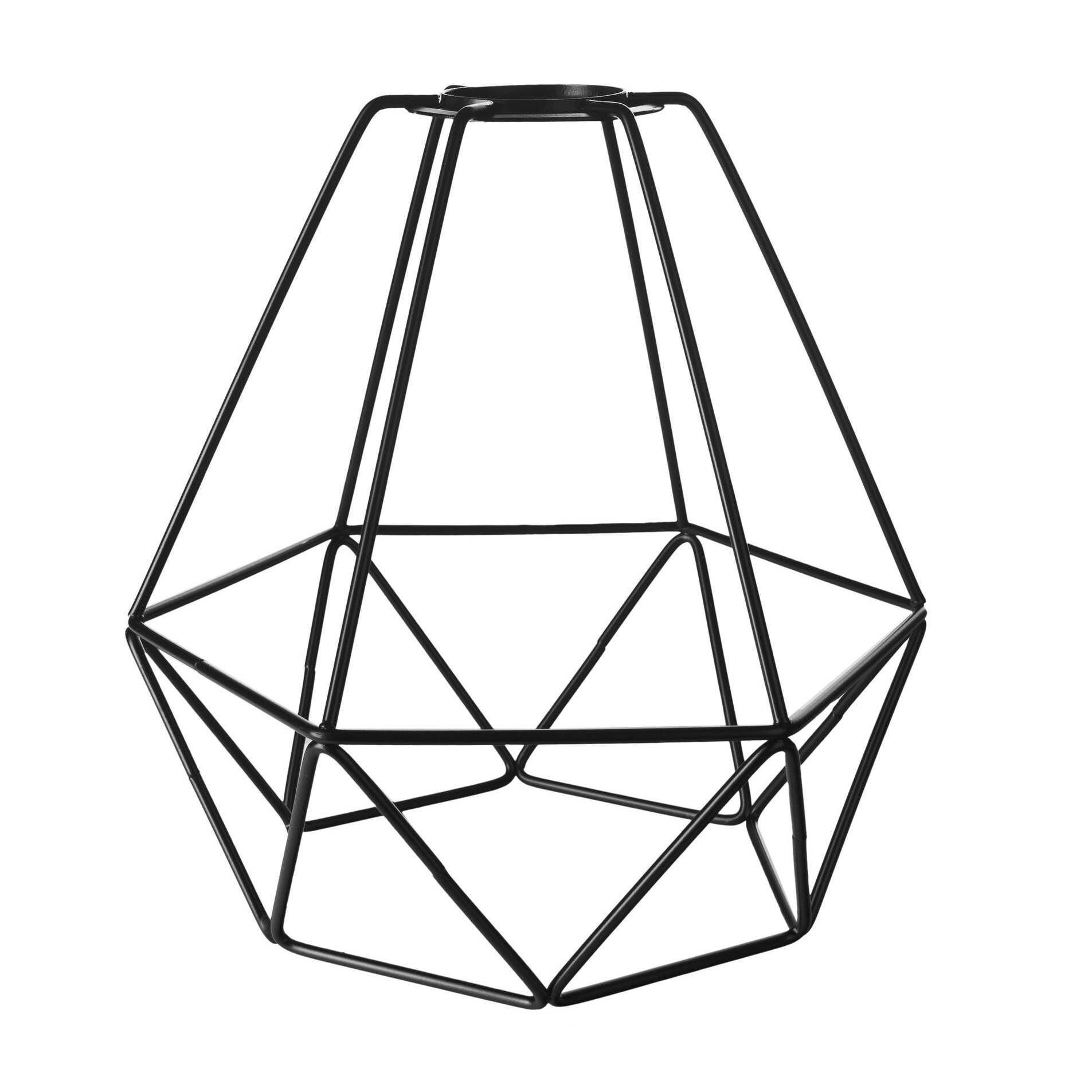 Abajur E27 metal sârmă negru