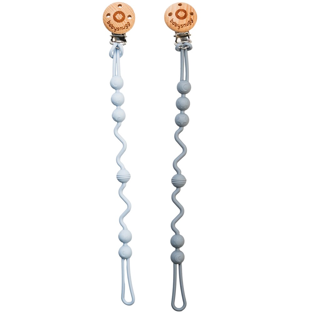 Set Lantisor suzeta silicon Babysnugg Albastru