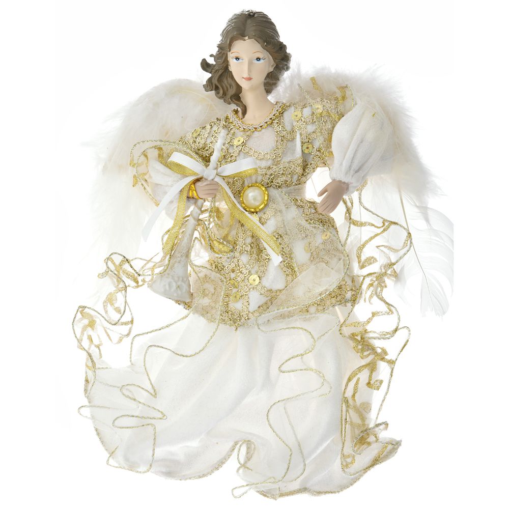 Decoratiune brad înger ivory 30 cm