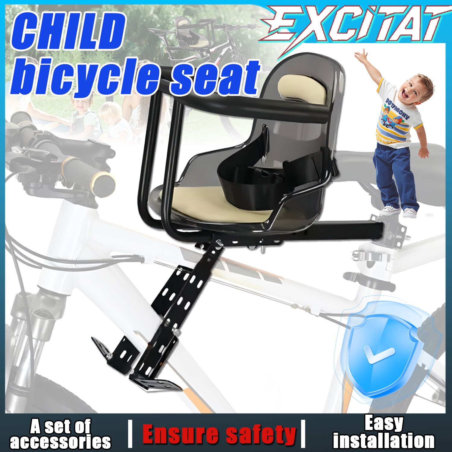 Excitat scaun frontal cu centură + suport picioare (EZ-560)