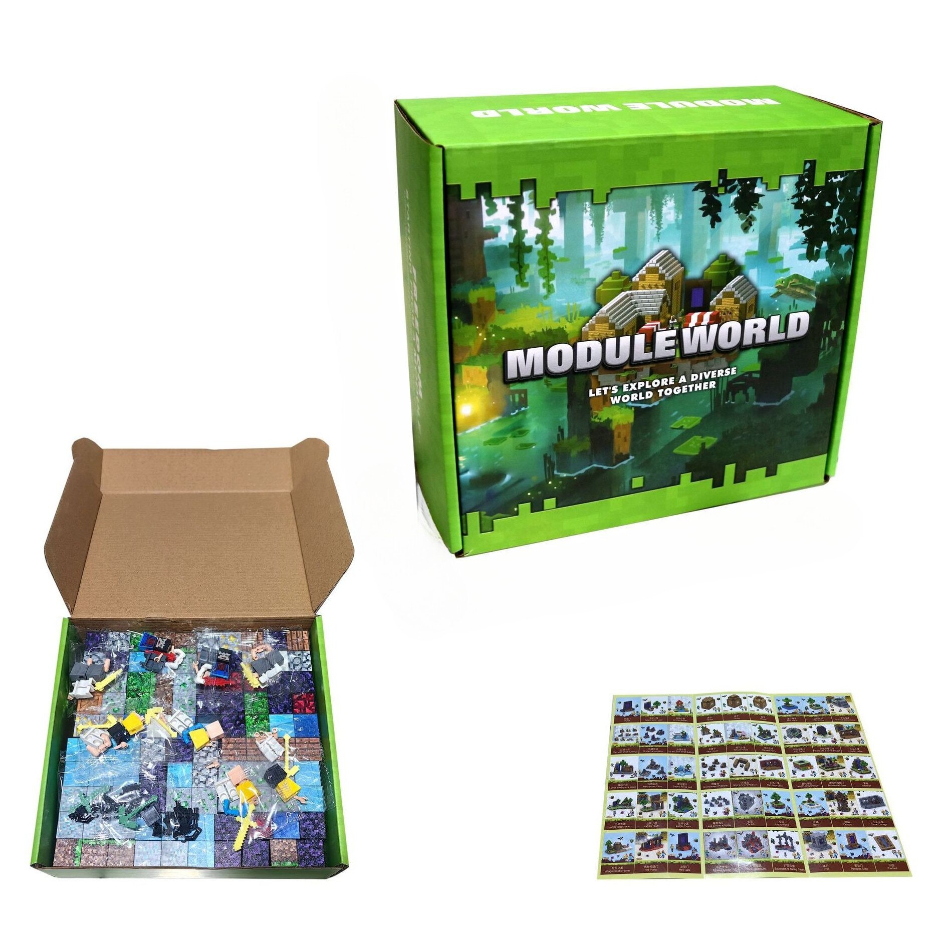 Set Constructie Magnetic Minecraft 200pcs OEM