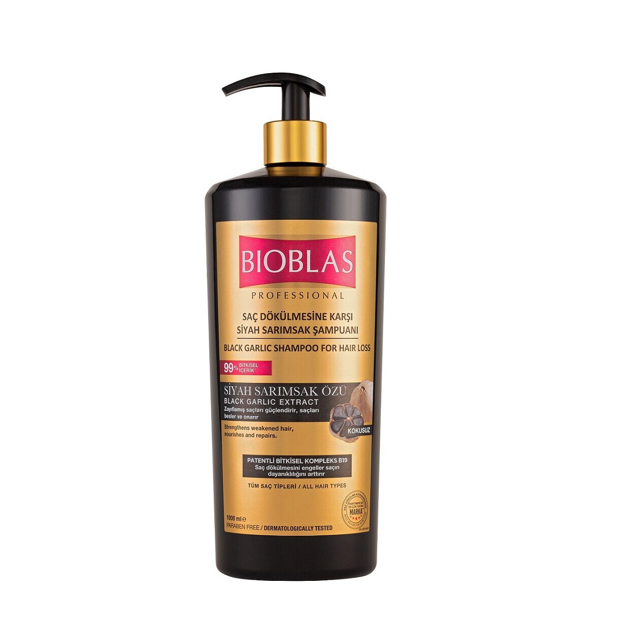 Șampon anticadere Bioblas cu usturoi negru 1L
