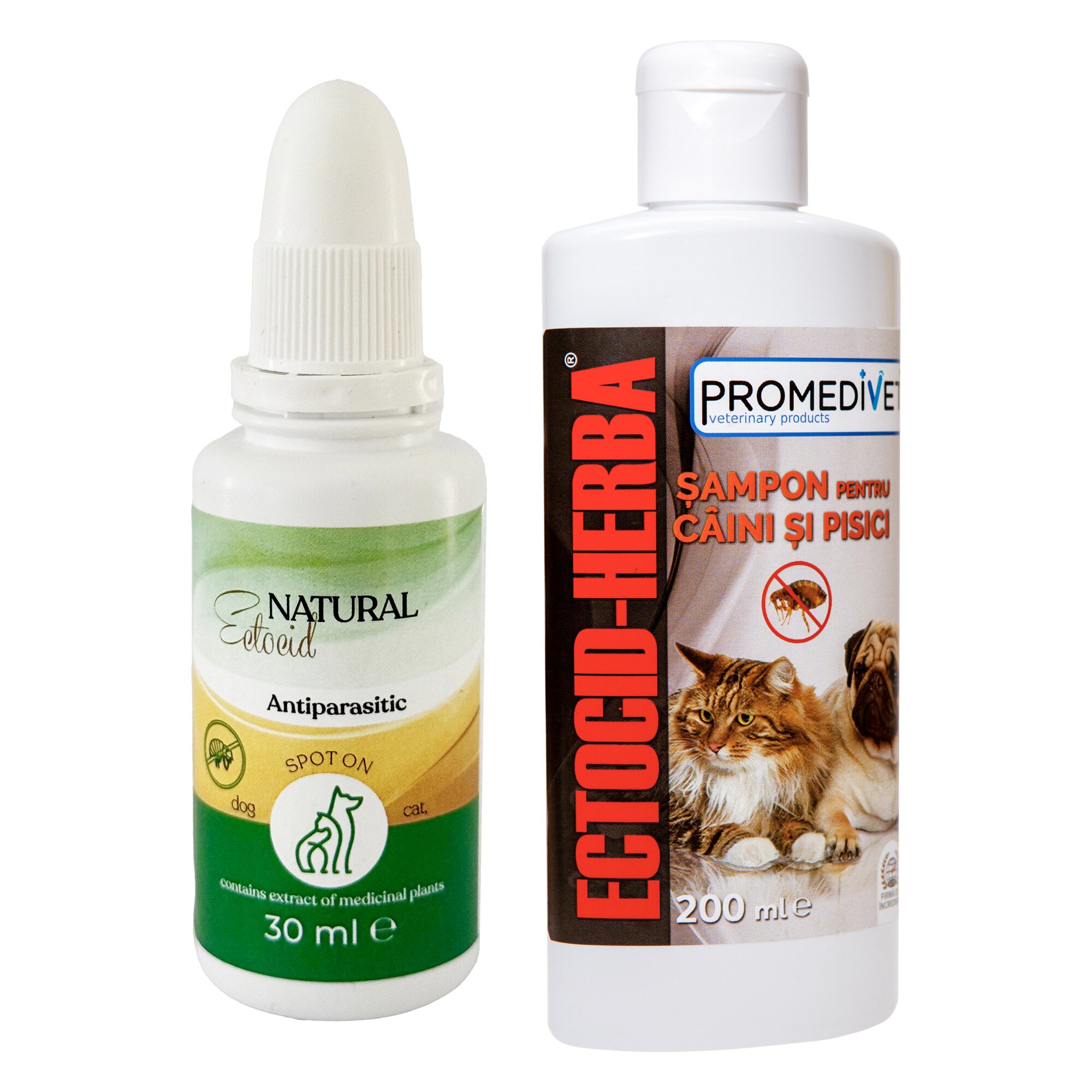 Pachet Antiparazitar Ectocid Picaturi+Sampon