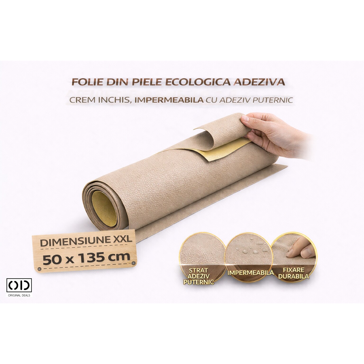 Piele ecologica autoadeziva Crem ORIGINAL DEALS