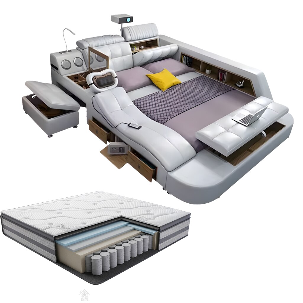 Pat inteligent multifunctional King Size