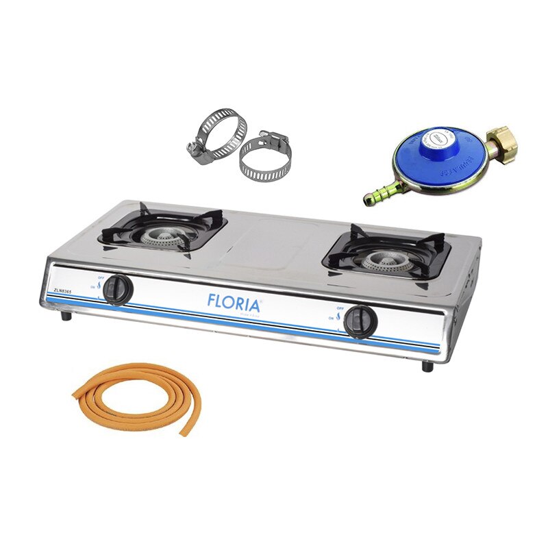 Aragaz inox 2 ochiuri Floria 70x37