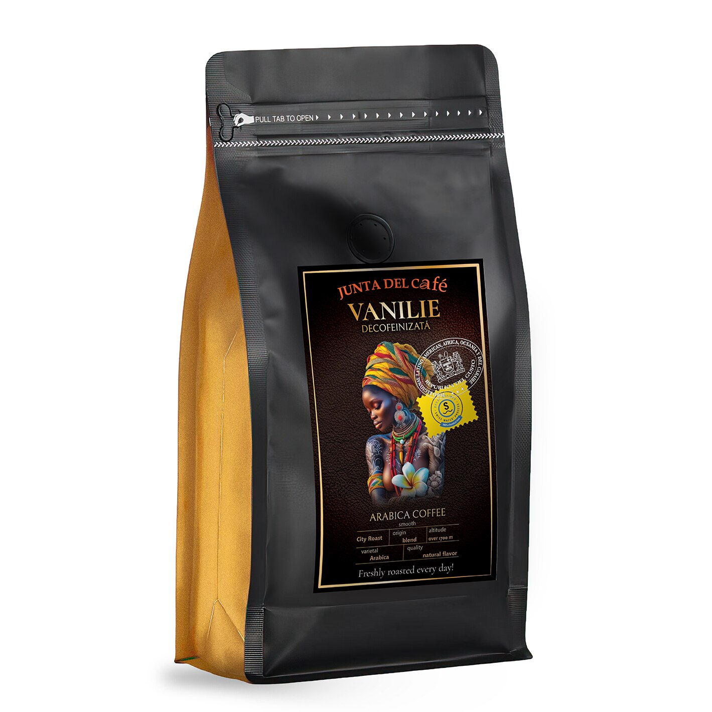 Cafea Boabe Junta del Cafe Decofeinizata Vanilie
