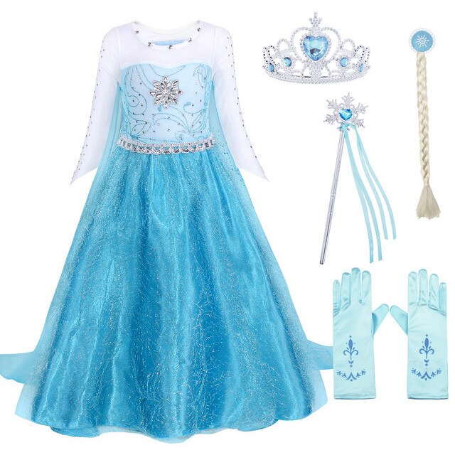 Set rochie Elsa Frozen AmzBarley 120 cm