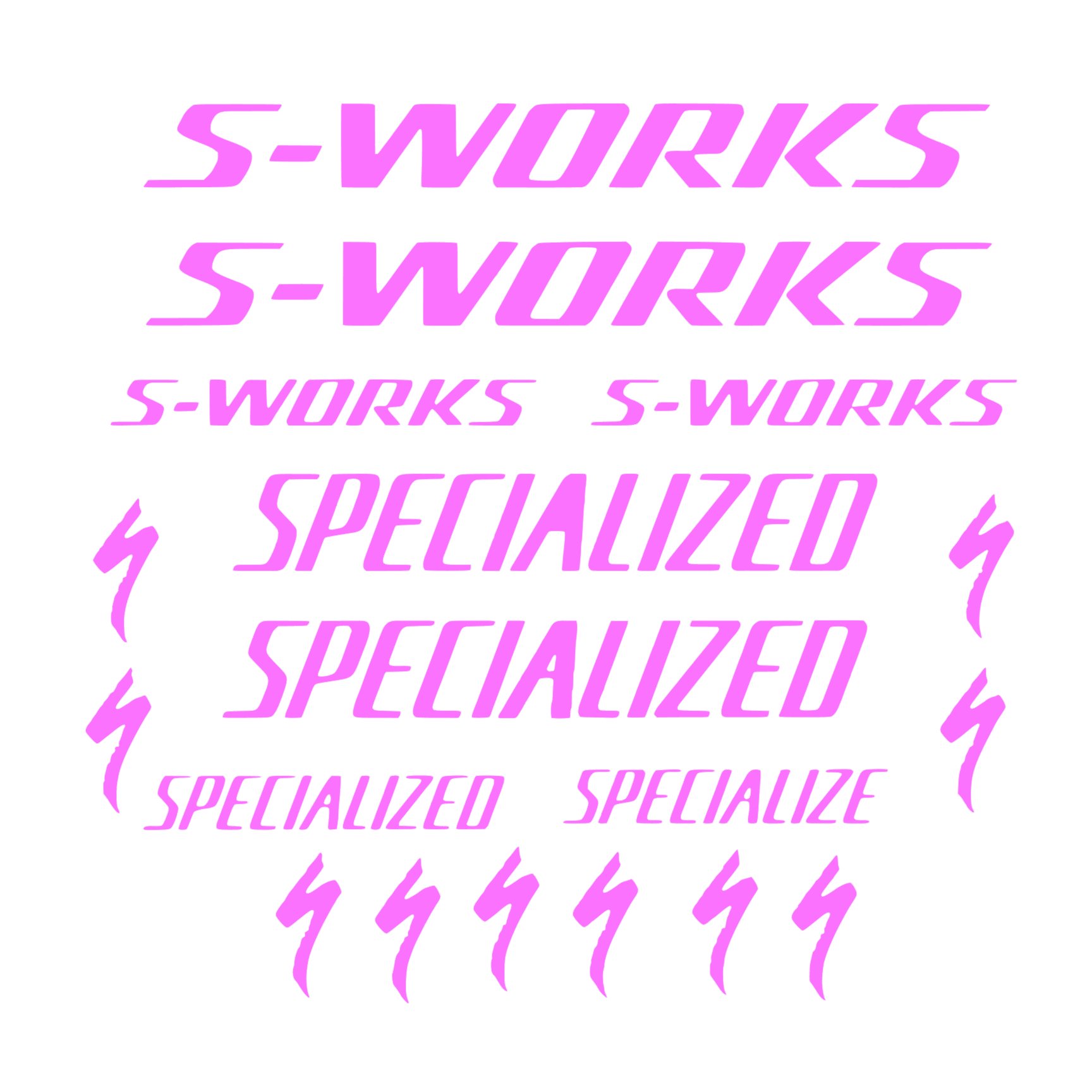 Set Stickere Specialized/S-Works Roz