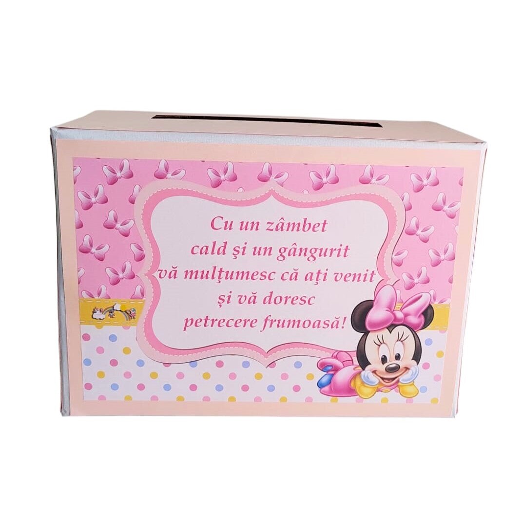 Cutie dar botez Minnie Mouse