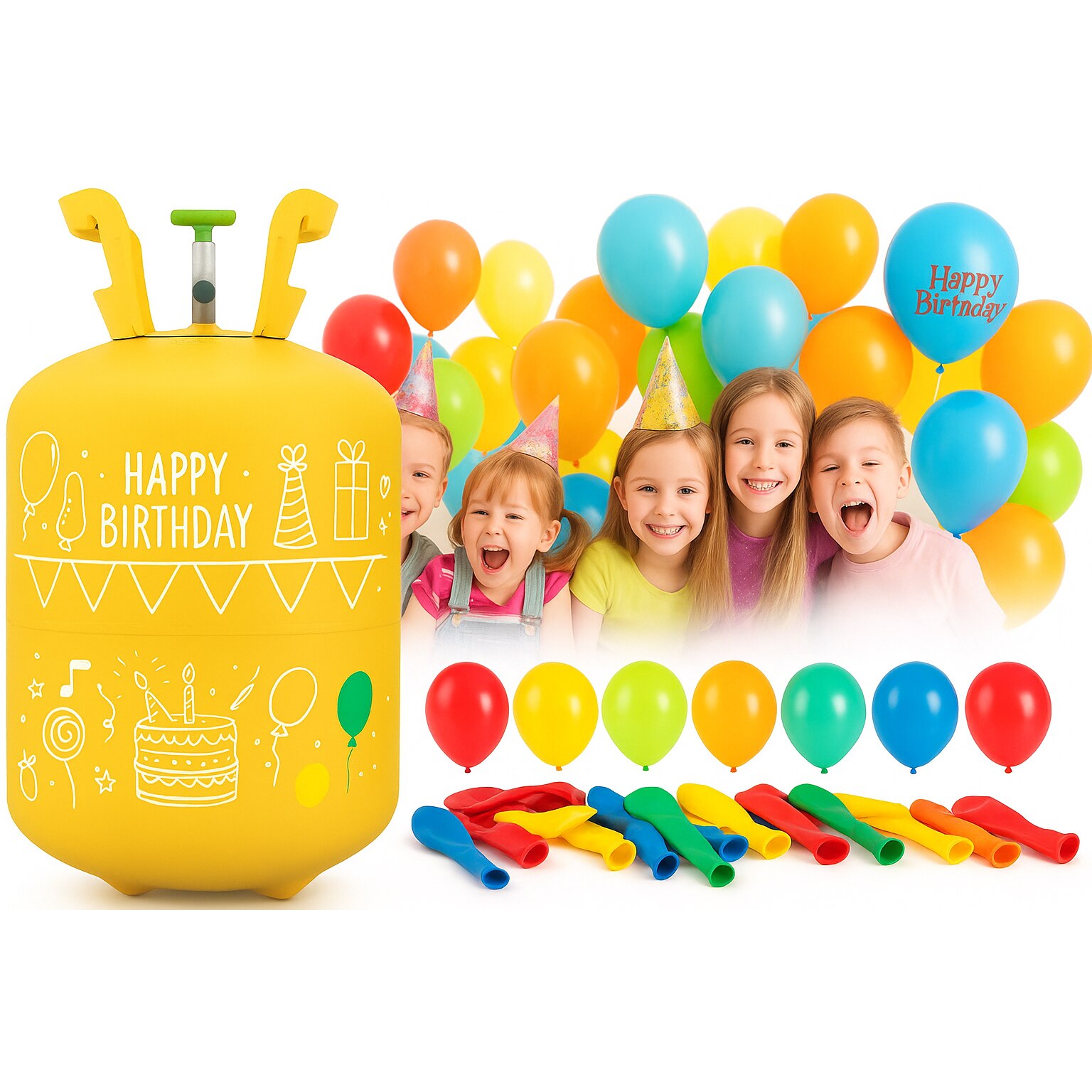 Set butelie heliu Ballon Time 0.42 m3