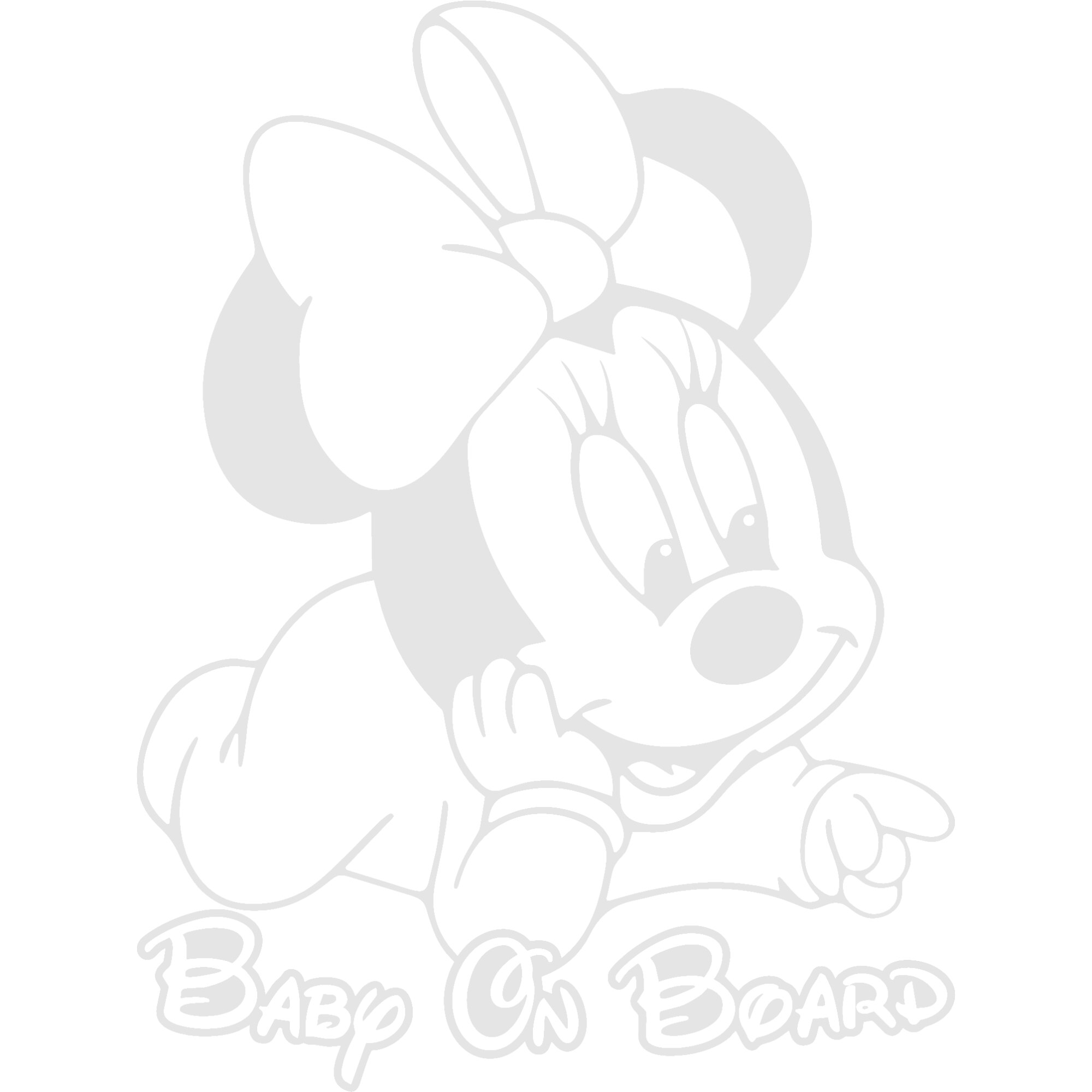 Sticker auto Minnie baby on board alb