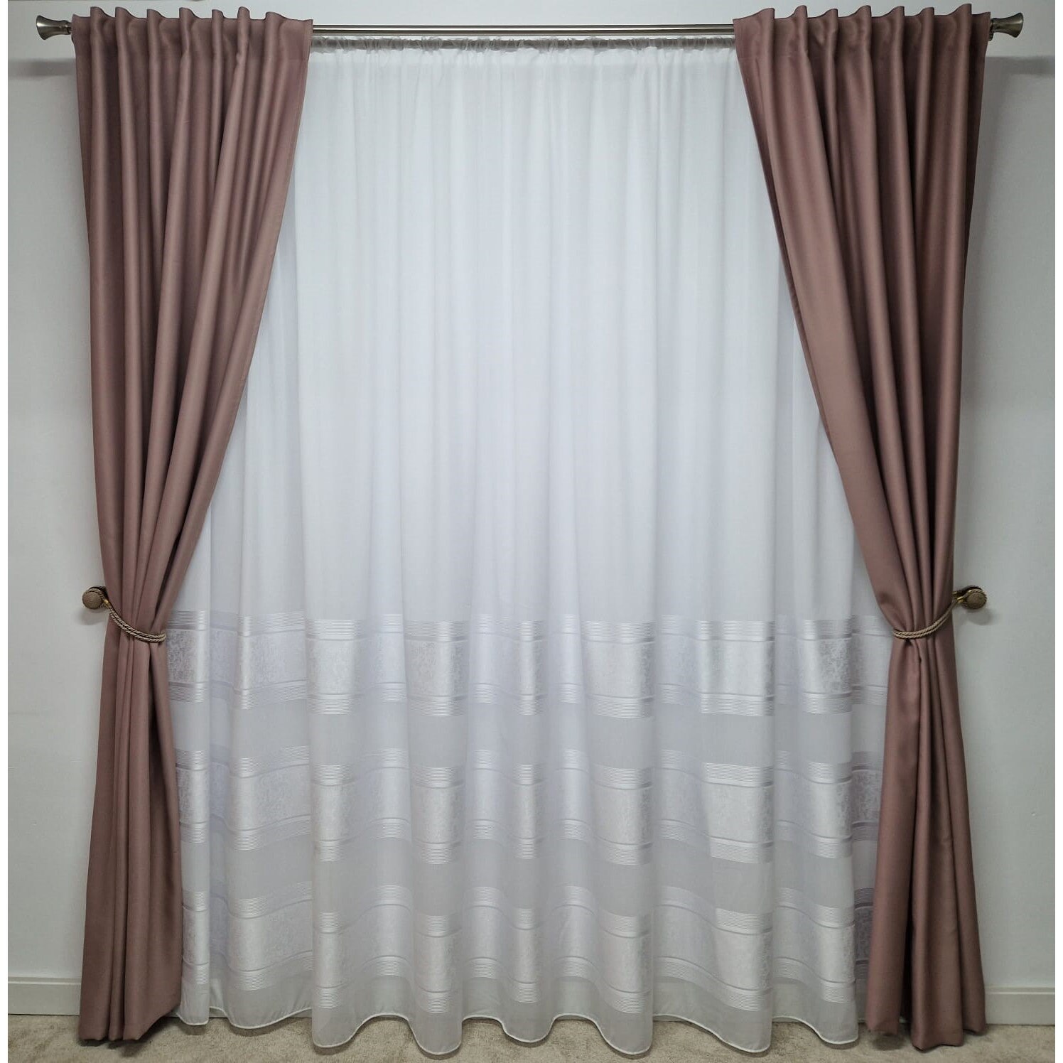 Draperie Blackout Uni Roz prafuit