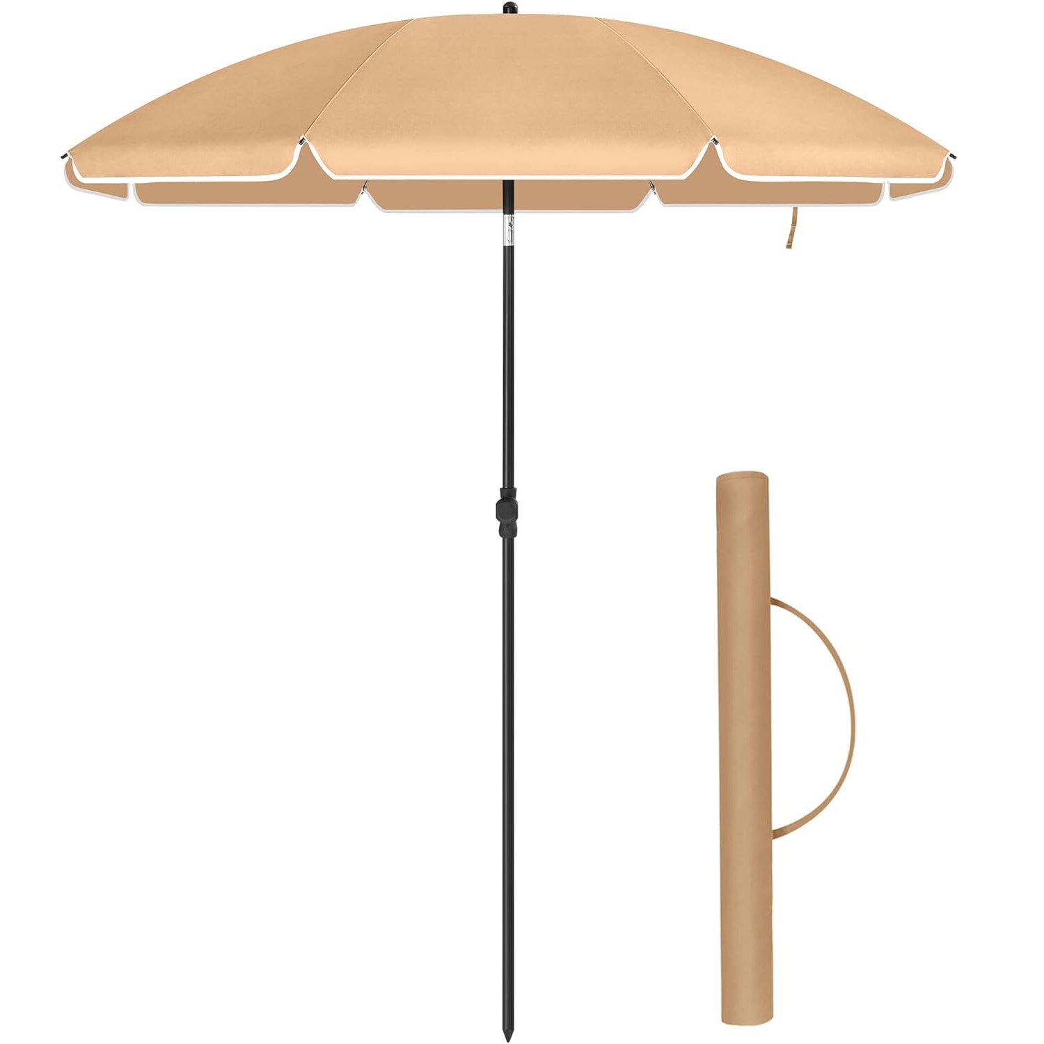 SONGMICS Umbrelă 160cm Taupe