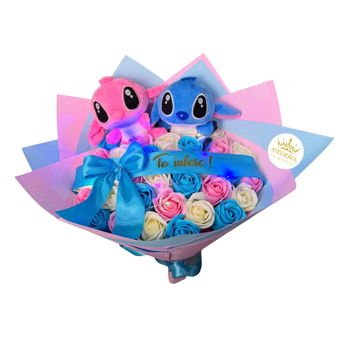 Buchet 31 Trandafiri Sapun Lilo Stitch