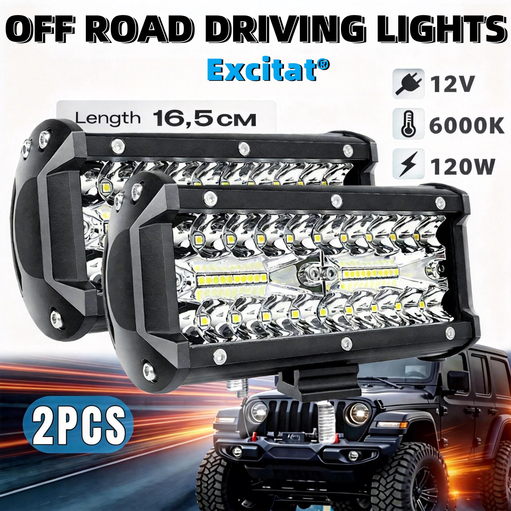 Set 2 Proiectoare LED Excitat 120W