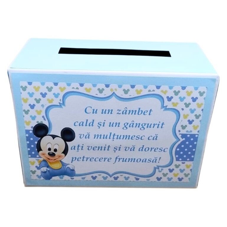 Cutie dar botez Mickey Mouse