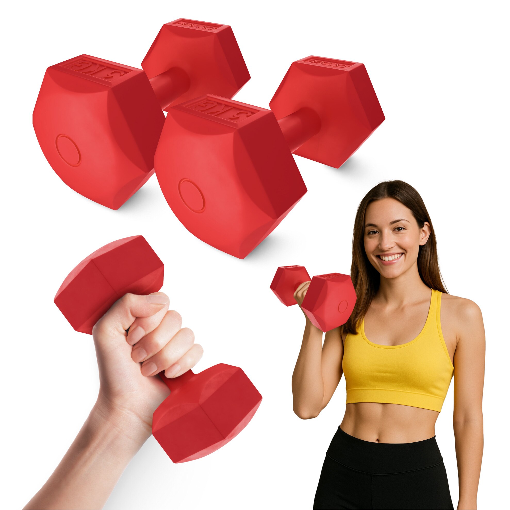 Set gantere 4FIZJO 2x3 kg bituminoase