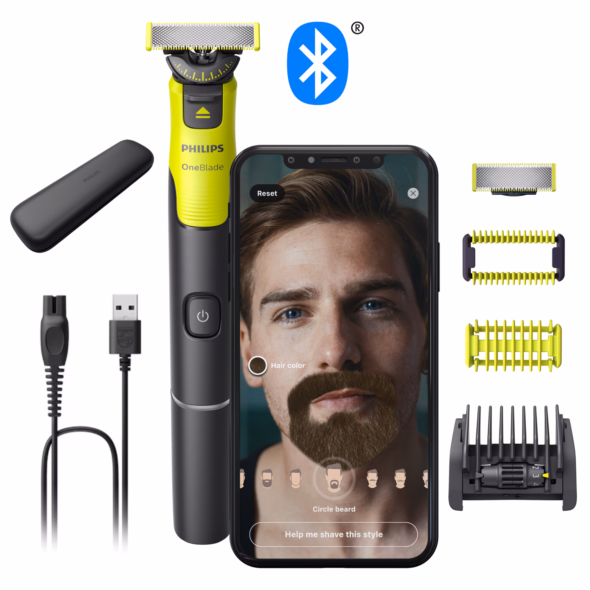 Aparat hibrid de barbierit PHILIPS OneBlade 360 QP4631/65