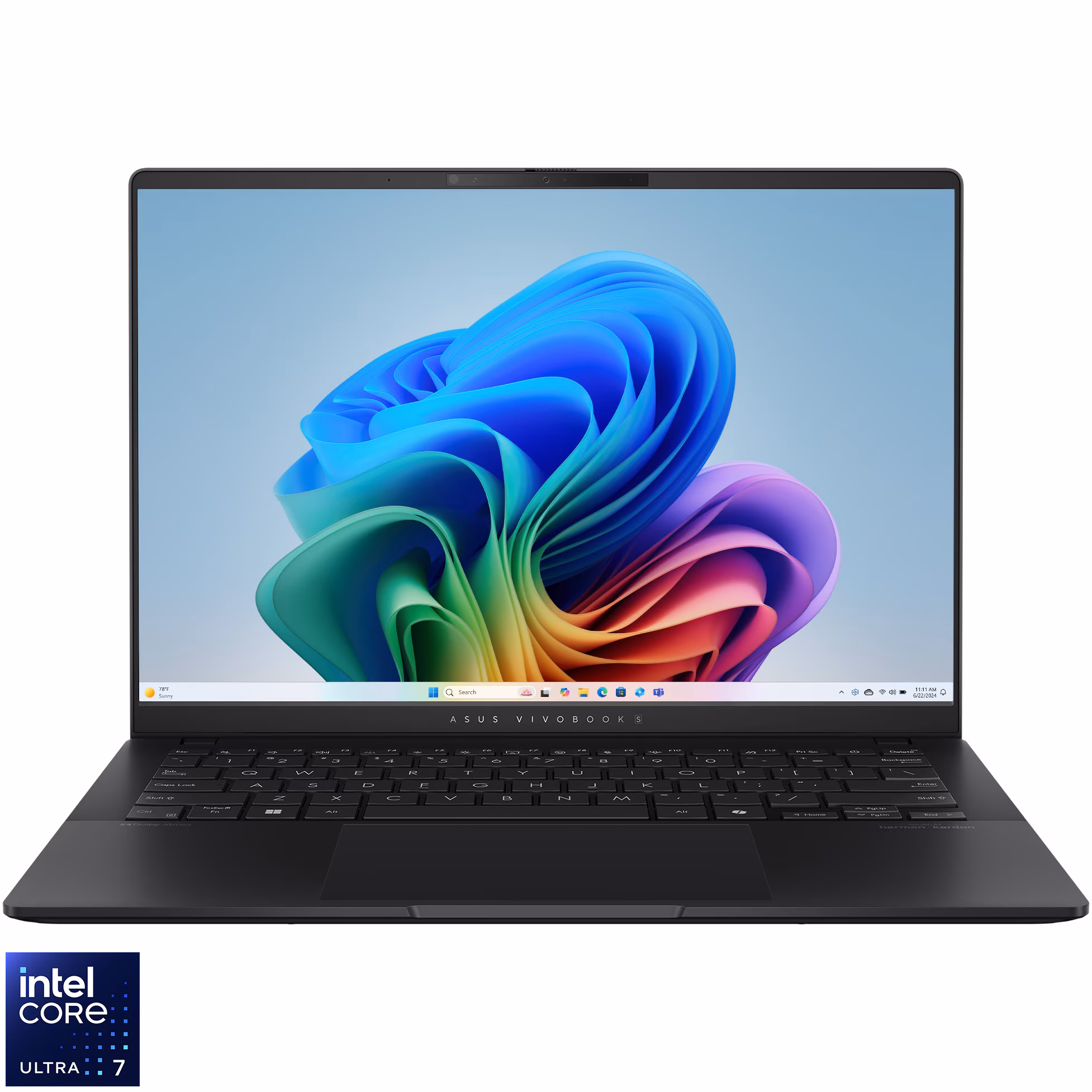 Laptop ASUS Vivobook S 14 S5406SA cu procesor Intel® Core™ Ultra 7 256V pana la 4.8GHz