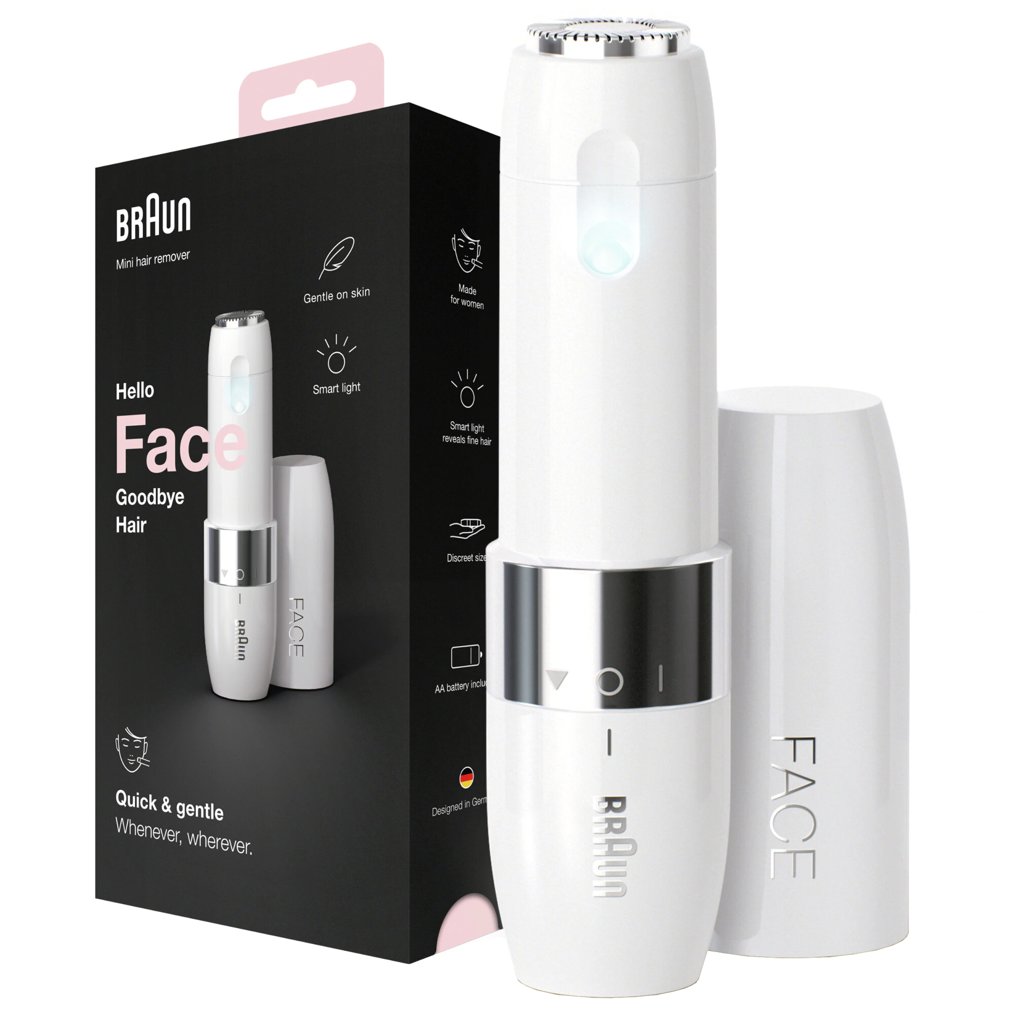 Mini aparat pentru indepartarea parului facial Braun FACE FS1000