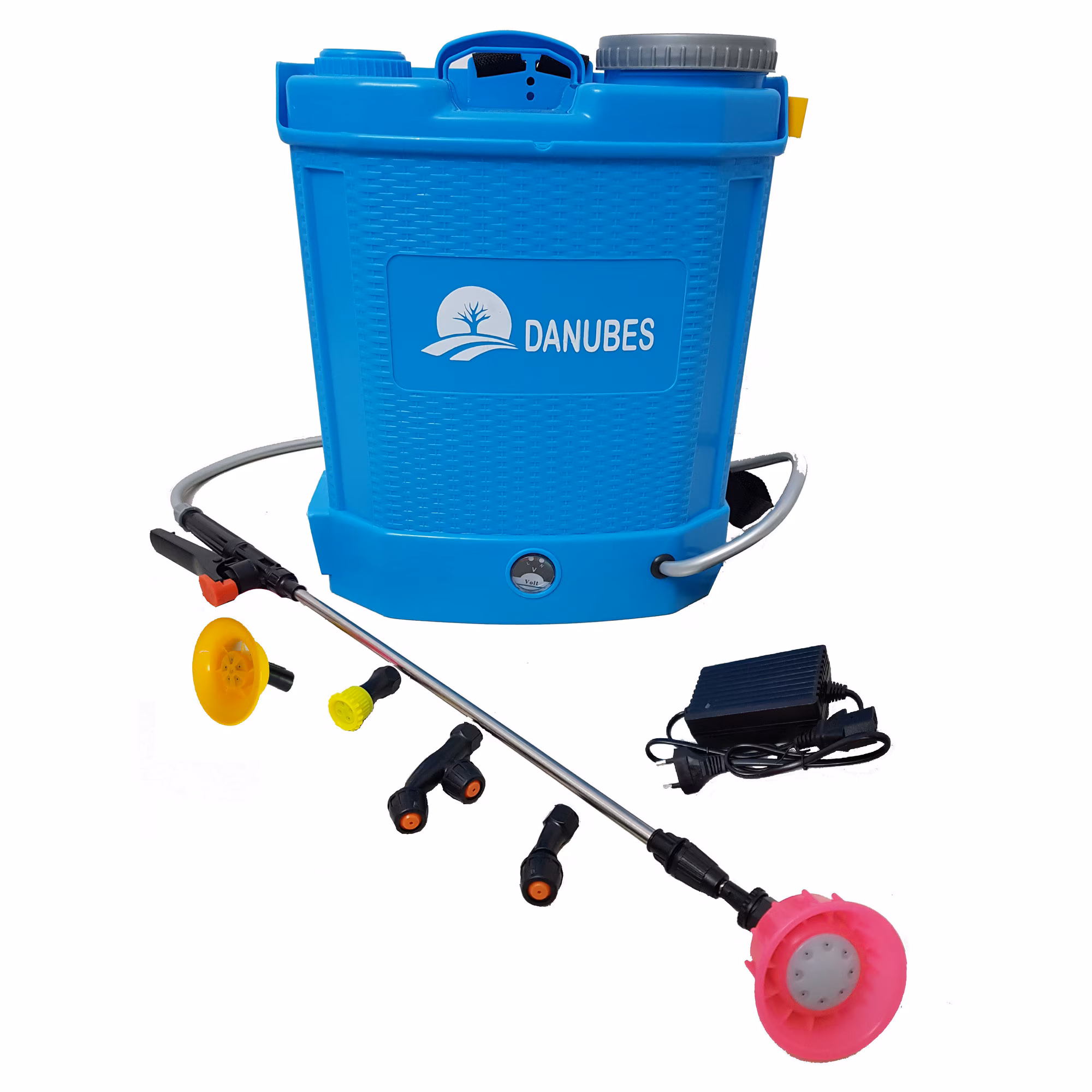 Pompa stropit electrica Danubewd Tools® 12 Litri, 5,5 Bar, acumulator 12V 8Ah, 5 duze
