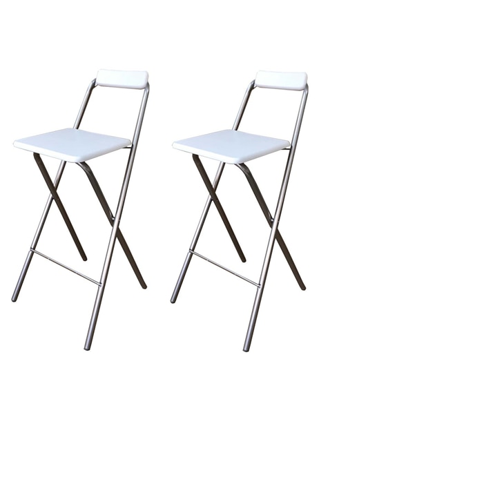 Set 2 scaune de bar cu spatar