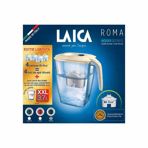 Set cana filtranta + 4 cartuse filtrante de apa LAICA Big Roma J9071A1