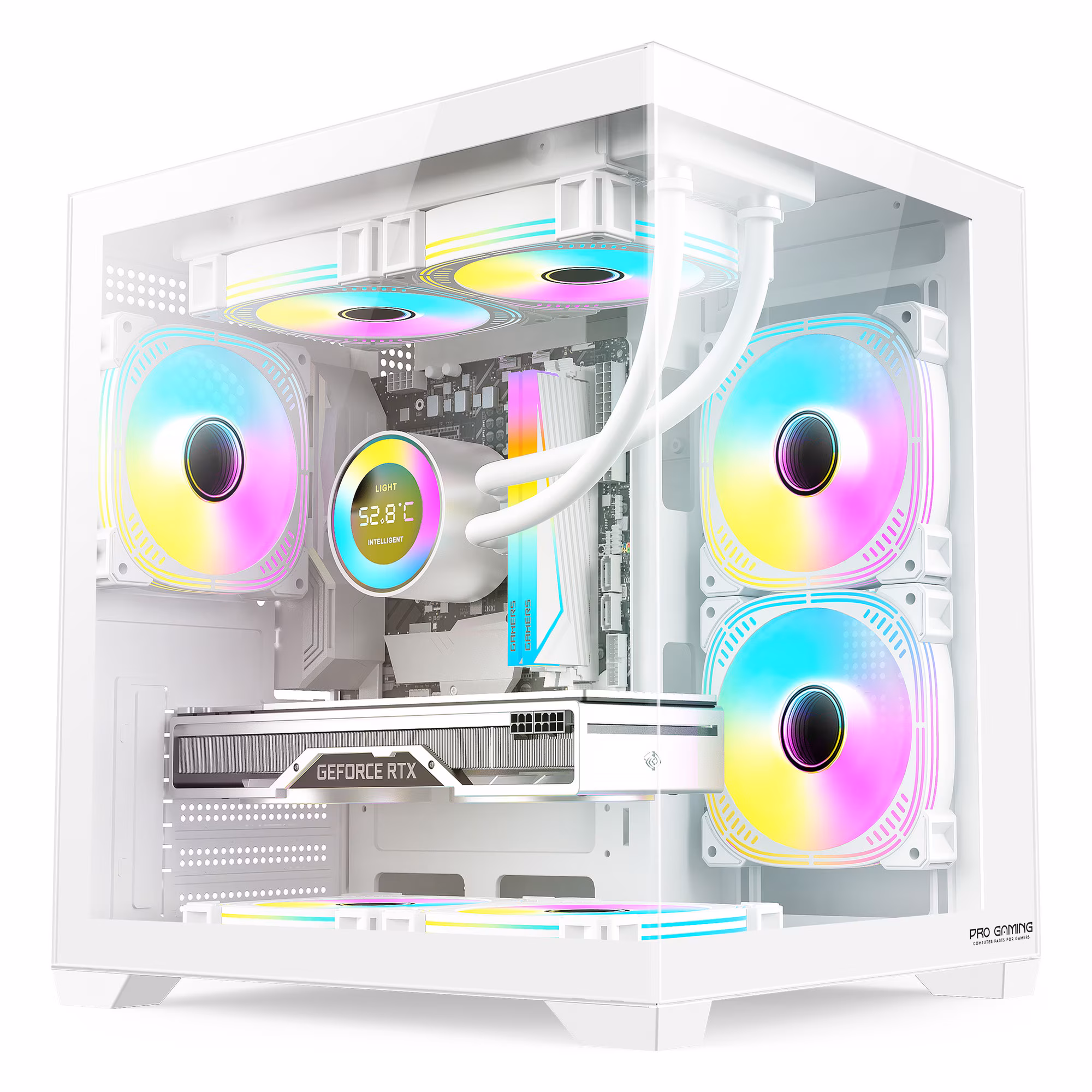 Sistem Desktop Pc Gaming Ambra White Intel Core I5 9400 pana la 4.1Ghz