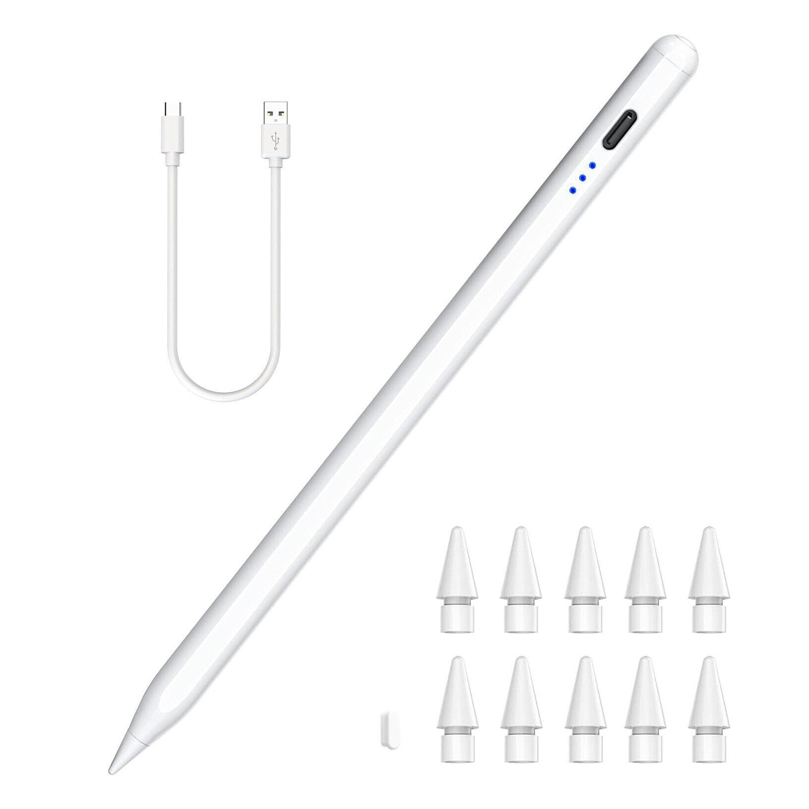 BEEVME Pencil iPad 2018-2025 Alb
