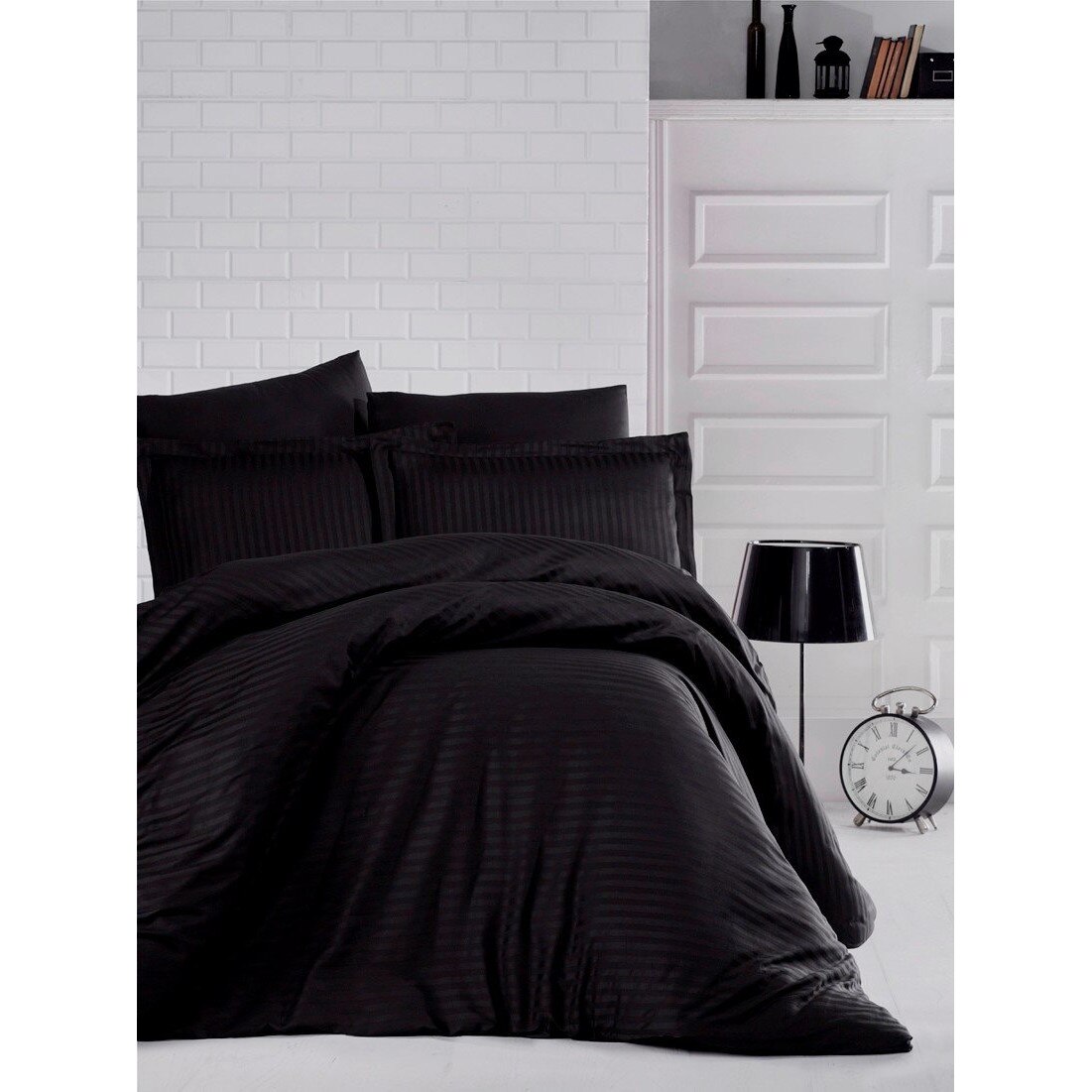 Lenjerie Damasc Ralex Pucioasa 160x200 Negru