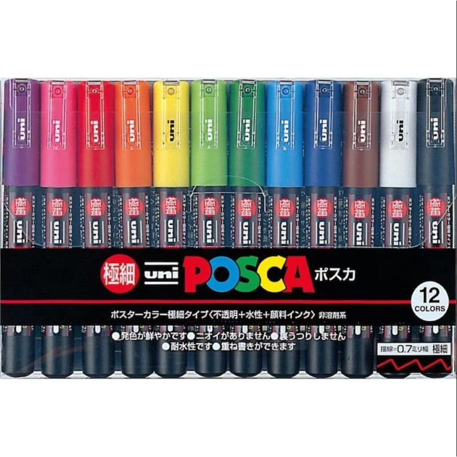 Set 8 Markere Posca PC-1M Fine Tip Pen